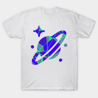 Planet galaxy space design geometric T-Shirt